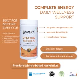 Gen-Arc Vitamin D3, B12 & K2 Capsules - thumbnail 4