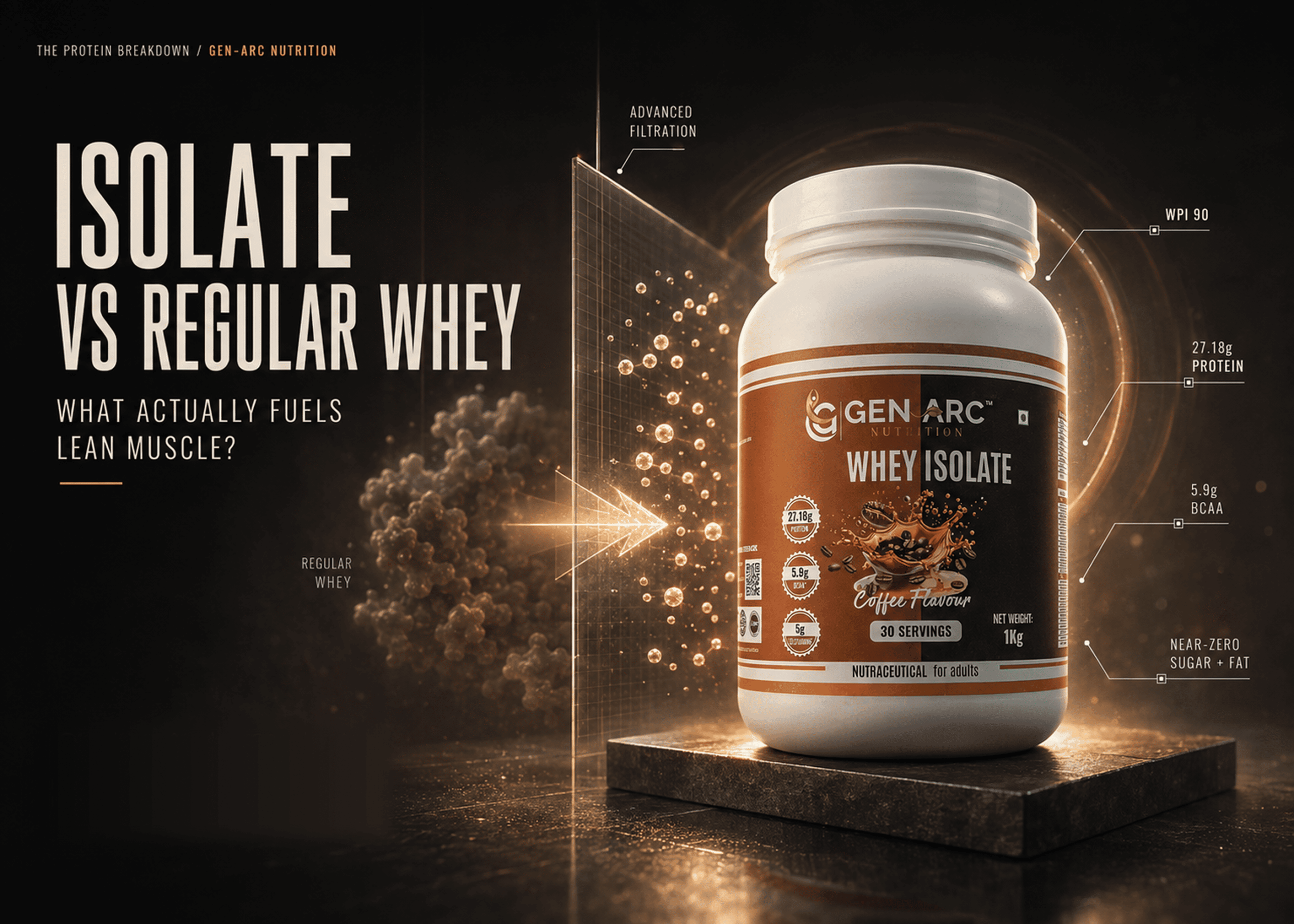 Whey Isolate vs Regular Whey Protein: Which Is Better for Lean Muscle Gain? | Gen-Arc Nutrition
